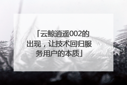 云鲸逍遥002的出现，让技术回归服务用户的本质