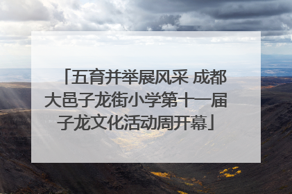 五育并举展风采 成都大邑子龙街小学第十一届子龙文化活动周开幕