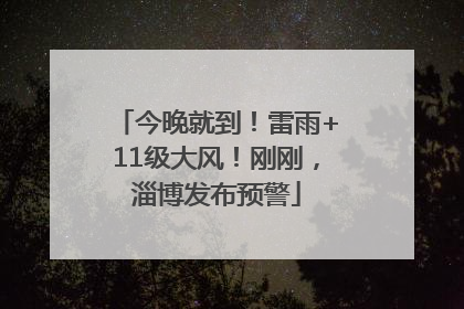 今晚就到！雷雨+11级大风！刚刚，淄博发布预警