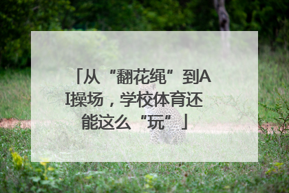从“翻花绳”到AI操场，学校体育还能这么“玩”