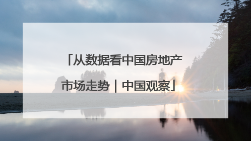 从数据看中国房地产市场走势｜中国观察