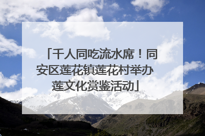 千人同吃流水席！同安区莲花镇莲花村举办莲文化赏鉴活动