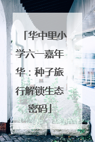 华中里小学六一嘉年华：种子旅行解锁生态密码