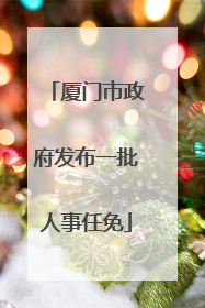厦门市政府发布一批人事任免