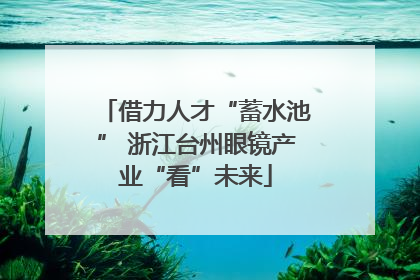 借力人才“蓄水池” 浙江台州眼镜产业“看”未来