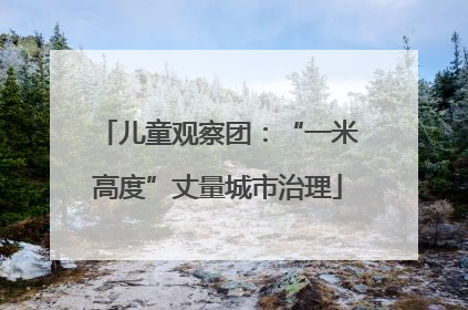 儿童观察团：“一米高度”丈量城市治理