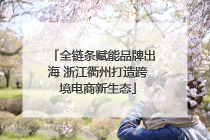 全链条赋能品牌出海 浙江衢州打造跨境电商新生态