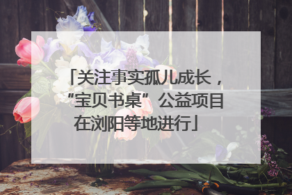 关注事实孤儿成长，“宝贝书桌”公益项目在浏阳等地进行