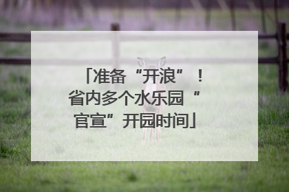 准备“开浪”！省内多个水乐园“官宣”开园时间