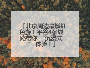 北京周边最燃红色游！平谷4条线路带你 “沉浸式” 体验！