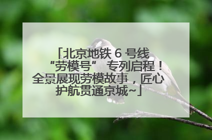 北京地铁 6 号线 “劳模号” 专列启程！全景展现劳模故事，匠心护航贯通京城~