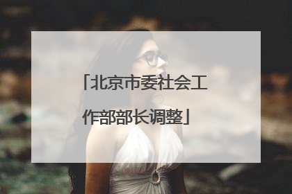 北京市委社会工作部部长调整
