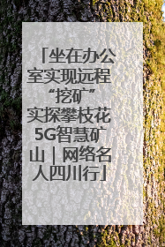 坐在办公室实现远程“挖矿” 实探攀枝花5G智慧矿山｜网络名人四川行