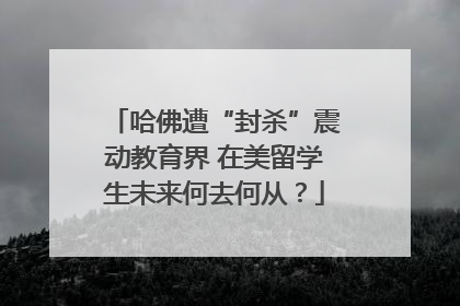 哈佛遭“封杀”震动教育界 在美留学生未来何去何从？