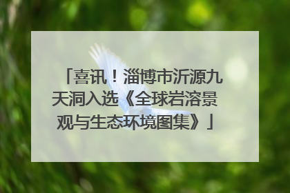 喜讯！淄博市沂源九天洞入选《全球岩溶景观与生态环境图集》