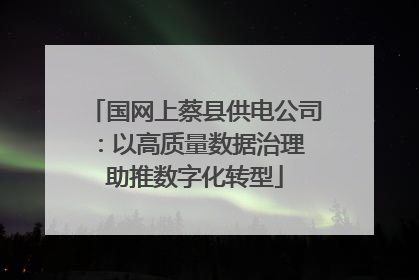 国网上蔡县供电公司：以高质量数据治理 助推数字化转型