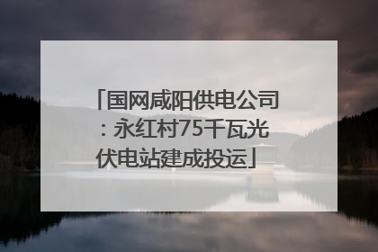国网咸阳供电公司：永红村75千瓦光伏电站建成投运