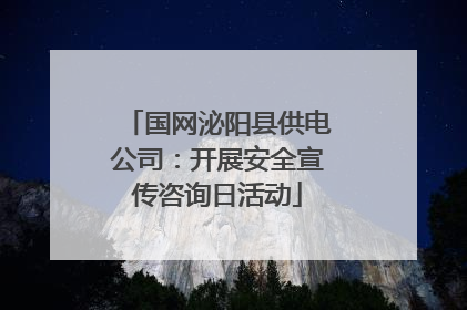 国网泌阳县供电公司：开展安全宣传咨询日活动
