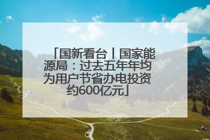 国新看台丨国家能源局：过去五年年均为用户节省办电投资约600亿元