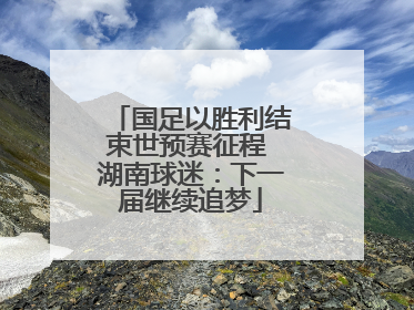 国足以胜利结束世预赛征程 湖南球迷：下一届继续追梦