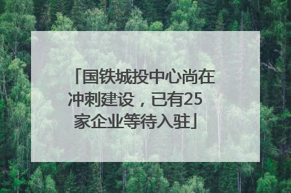 国铁城投中心尚在冲刺建设，已有25家企业等待入驻
