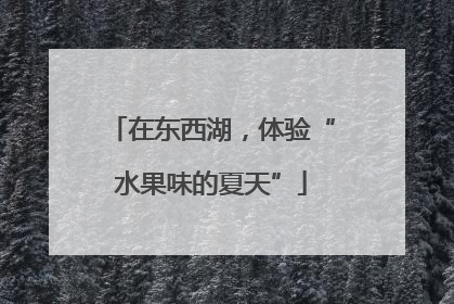 在东西湖，体验“水果味的夏天”