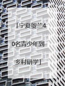 宁夏贺兰40名青少年到乡村研学