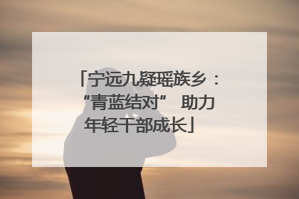 宁远九疑瑶族乡：“青蓝结对” 助力年轻干部成长