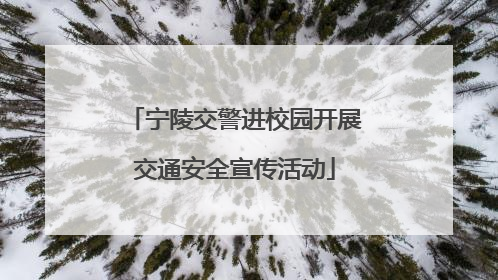 宁陵交警进校园开展交通安全宣传活动