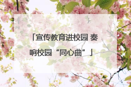 宣传教育进校园 奏响校园“同心曲”
