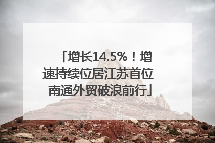 增长14.5%！增速持续位居江苏首位 南通外贸破浪前行