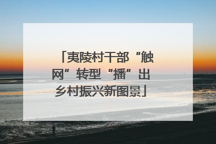 夷陵村干部“触网”转型“播”出乡村振兴新图景