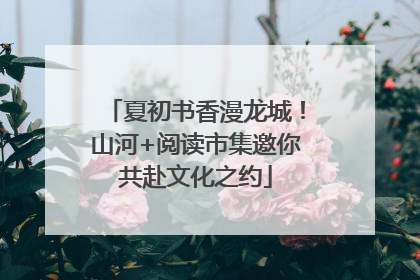 夏初书香漫龙城！山河+阅读市集邀你共赴文化之约