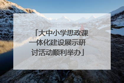 大中小学思政课一体化建设展示研讨活动顺利举办