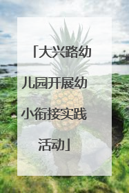 大兴路幼儿园开展幼小衔接实践活动