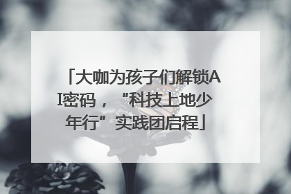 大咖为孩子们解锁AI密码，“科技上地少年行”实践团启程