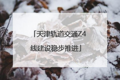 天津轨道交通Z4线建设稳步推进