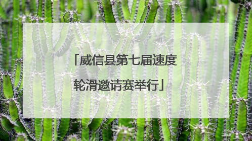 威信县第七届速度轮滑邀请赛举行