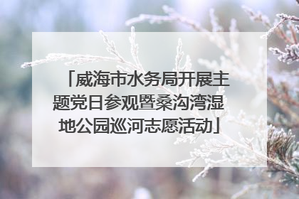 威海市水务局开展主题党日参观暨桑沟湾湿地公园巡河志愿活动