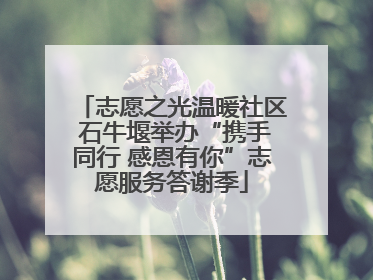 志愿之光温暖社区 石牛堰举办“携手同行 感恩有你”志愿服务答谢季