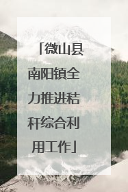 微山县南阳镇全力推进秸秆综合利用工作