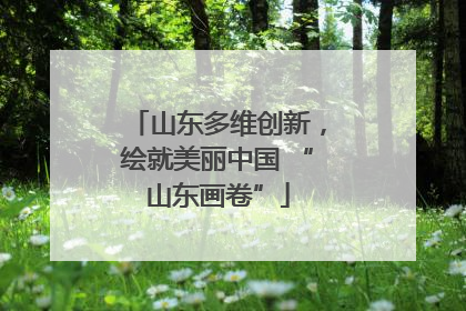 山东多维创新，绘就美丽中国 “山东画卷”