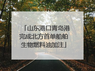 山东港口青岛港完成北方首单船舶生物燃料油加注
