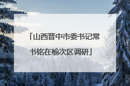 山西晋中市委书记常书铭在榆次区调研