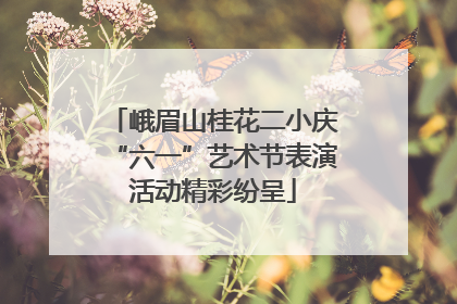 峨眉山桂花二小庆“六一”艺术节表演活动精彩纷呈