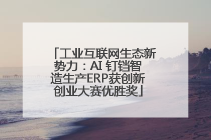 工业互联网生态新势力：AI 钉铛智造生产ERP获创新创业大赛优胜奖