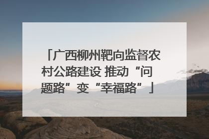 广西柳州靶向监督农村公路建设 推动“问题路”变“幸福路”