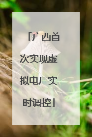 广西首次实现虚拟电厂实时调控