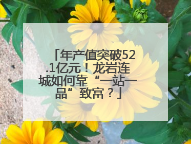年产值突破52.1亿元！龙岩连城如何靠“一站一品”致富？