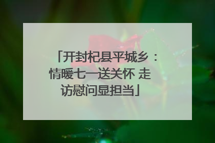 开封杞县平城乡：情暖七一送关怀 走访慰问显担当